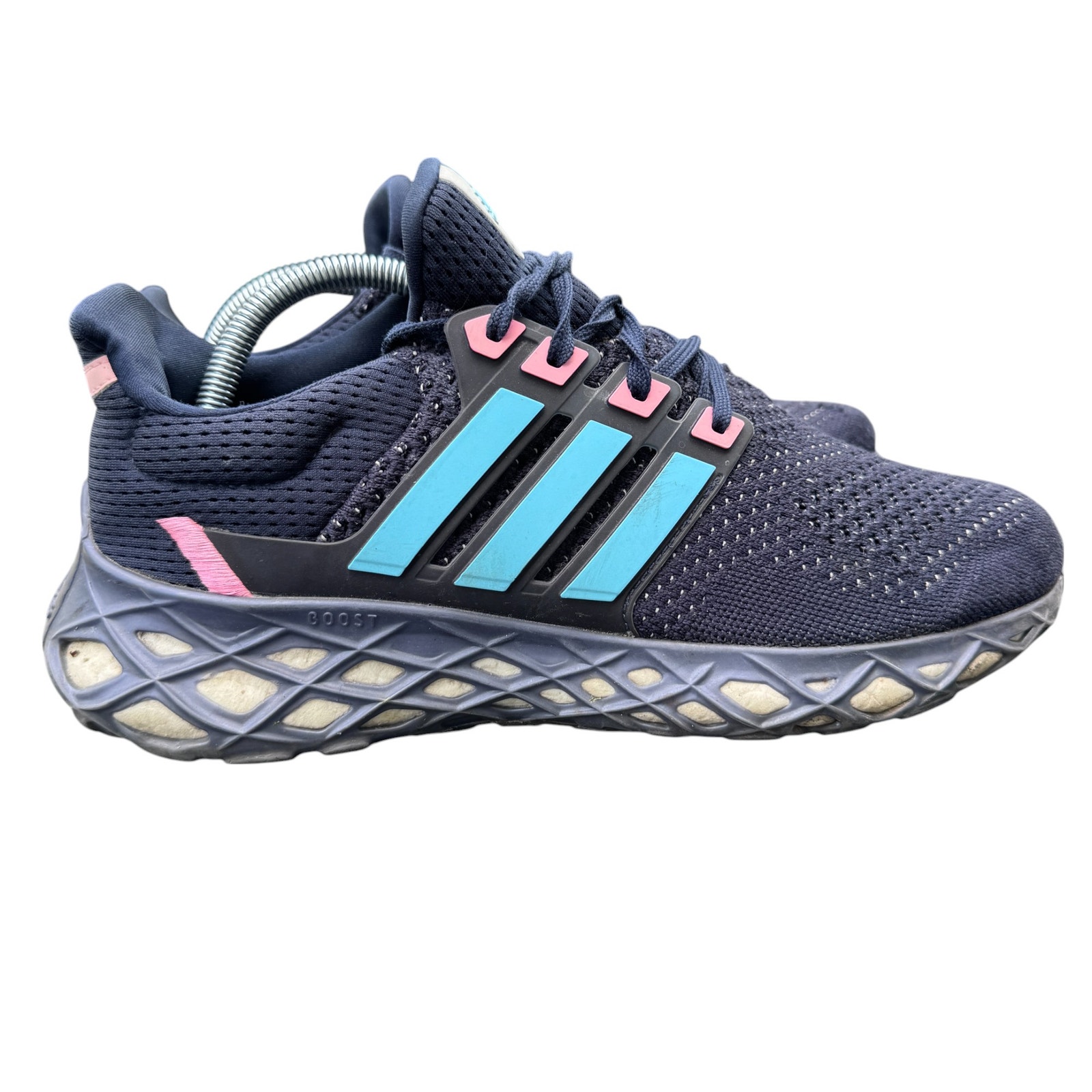 Adidas Ultraboost Web Dna Running Shoes Mens 9 Blue Three Stripes Low Top Gx2133